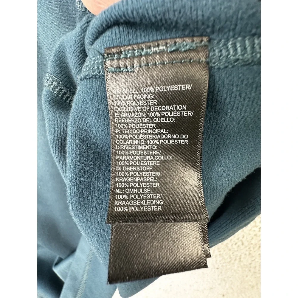 The North Face Tech Glacier Pullover Mens XL Steel Blue 1/4 Zip Fleece Hiking